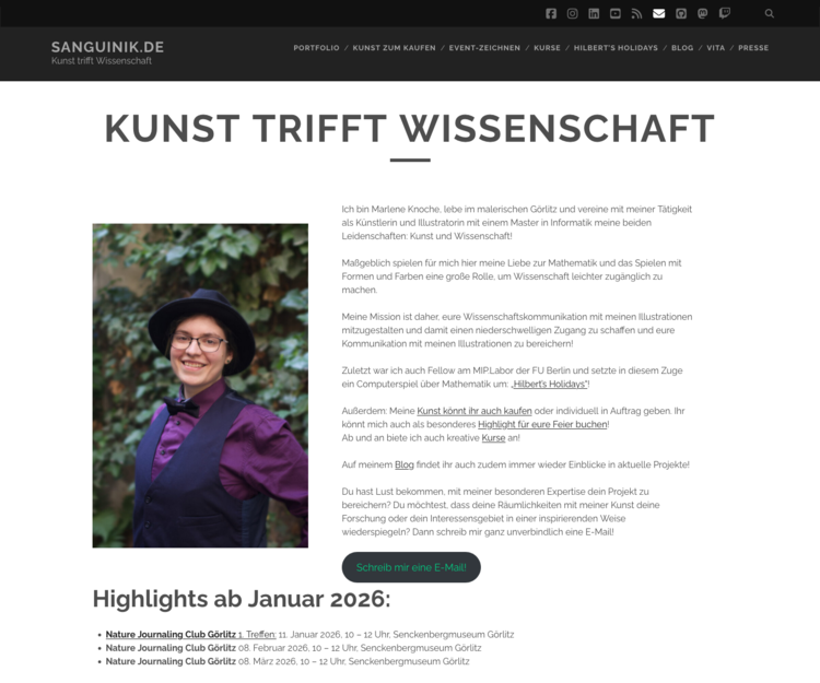 Sanguinik.de – Kunst trifft Wissenschaft