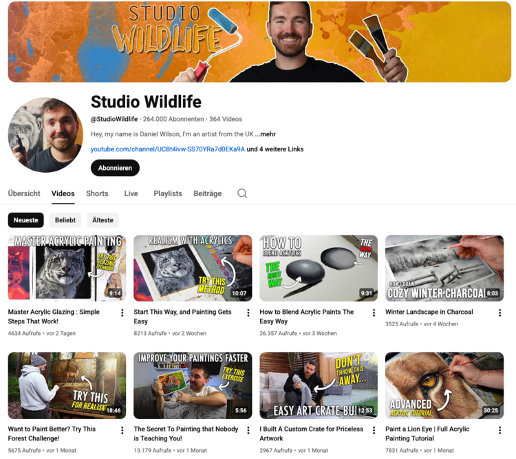 YouTube: Studio Wildlife Januar 2026